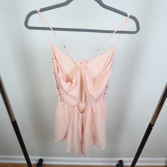 Pink Spaghetti Strap Rompers - Picture 8 of 10